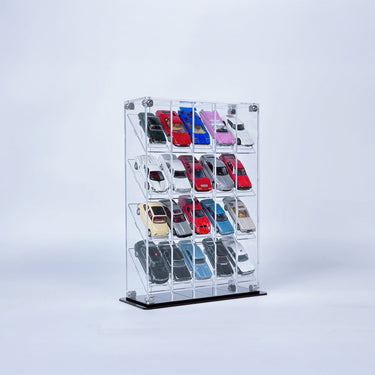 Premium Vertical Display Case for 1:64 Scale Diecast Cars, Hot Wheels, Tomica, Matchbox, Siku